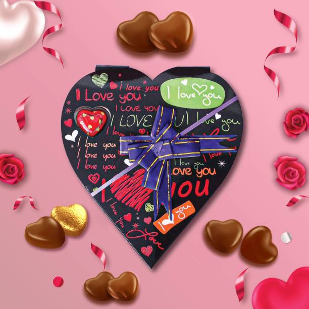 WINNI CELEBRATE RELATIONS Winni Celebrate Relation Treasures Heart Shape Gift pack Chocolates|Dark Chocolate Flavour Fudges