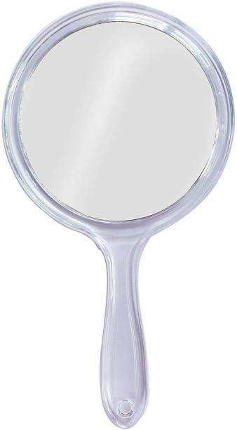 Foreign Holics Handle Mirror For Makeup For Women and Girls 10 inch (1Pcs) (White)