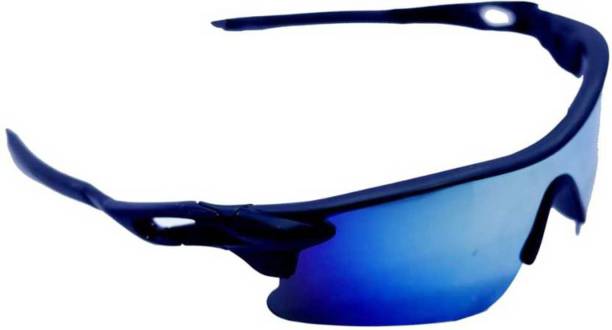 Cubana Club Navy Blue Sports Googles Mirrored UV Protection For Men & Boys Cricket Goggles. Cricket Goggles
