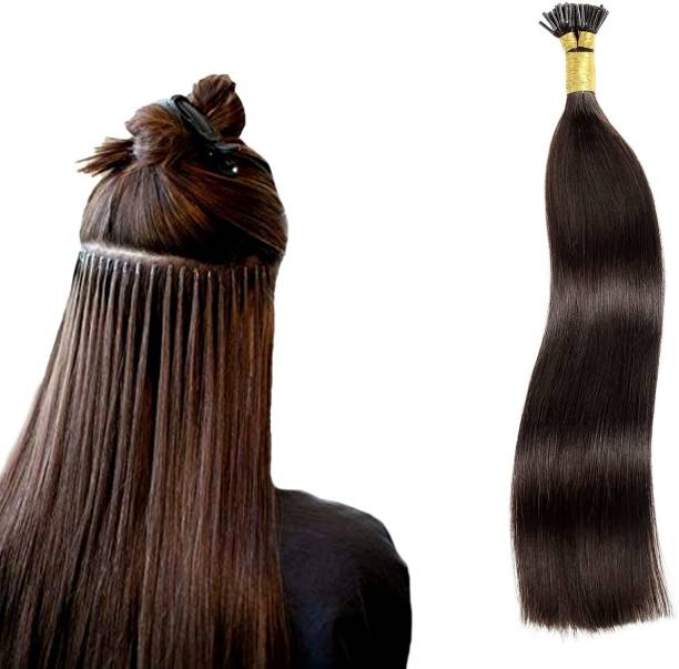 DIYA DIVINE I-Tip Classic Permanent Human Extension 30 Inch Brown Color (50 Strands) Hair Extension