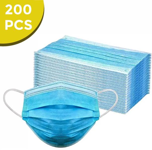 Sugero 200 Units Disposable 3 Ply Pharmaceutical Breathable Surgical Pollution 200 Units Disposable , Unisex 3 Ply Mask , Free Size Surgical Mask