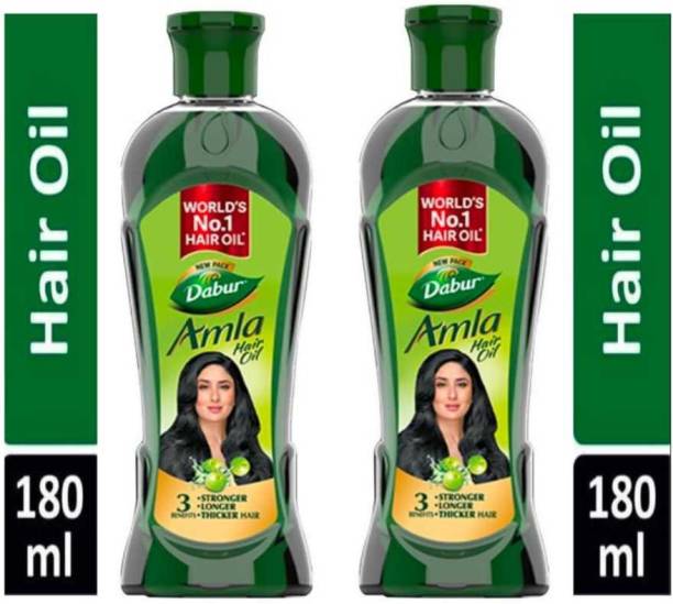 Dabur Amla Hair Oil stronger Longer thicker Hair ## Pack Of (2*180) Hair Oil