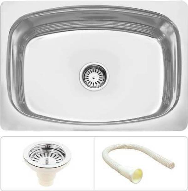 COOTER COOTER 24"x18"x9 " 304 Grade Stainless Steel Kitchen Sink Vessel Sink (Silver) Vessel Sink