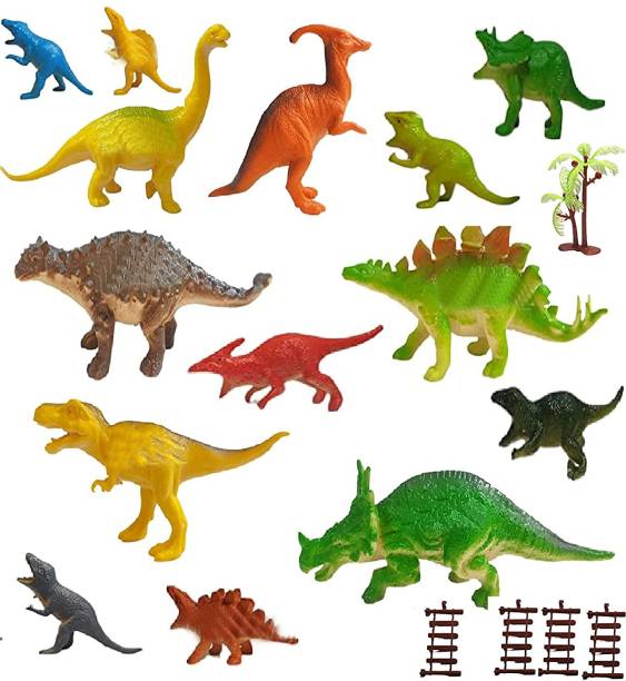 Jo Baby Dinosaur Toy Set of 14 Pcs - Dinosaurs Animals Figures Toys for Kids,Boys