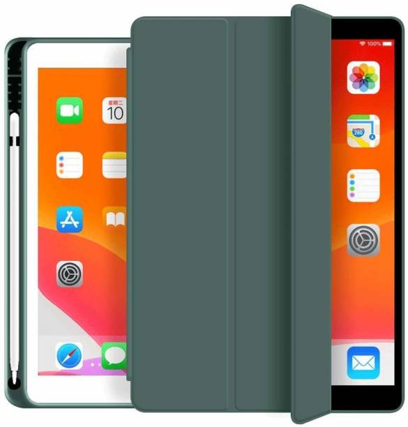 Caseelo Front & Back Case for Apple iPad Air 3 / 10.5" 2019 / Pro 10.5" 2017 Tri-Fold Soft Pencil Holder Cover