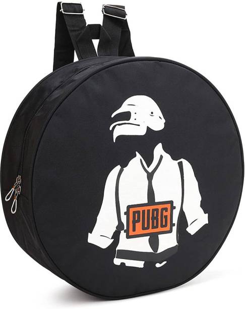 Afya PUBG Black Round Bag Waterproof Backpack (Black, 15 L) Waterproof Backpack