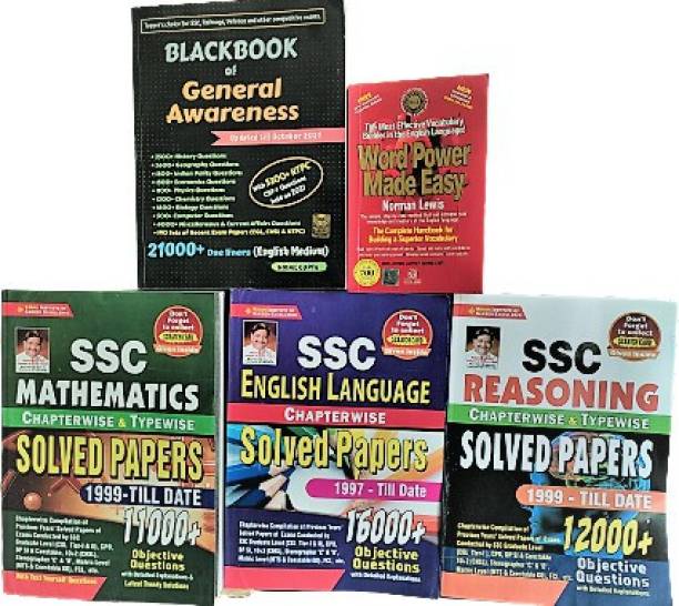 Kiran SSC Maths , English Language , Reasoning ( Black Book Of General Awareness ( By Nikhil Gupta ) (Word Power Made Easy The Complete Handbook For A Superior Vocabulary ) All Bok English Medium