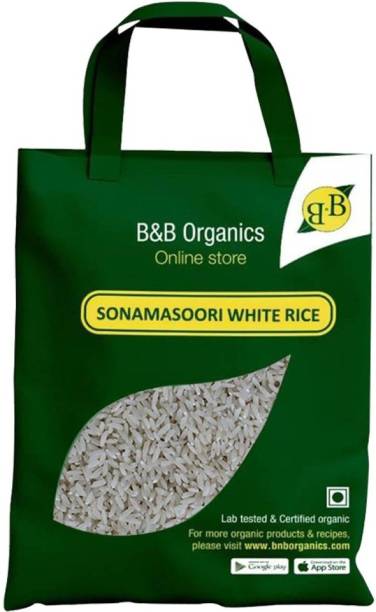 B&B Organics Sonamasoori Rice- Karnataka Origin Sona Masoori Rice (Medium Grain)