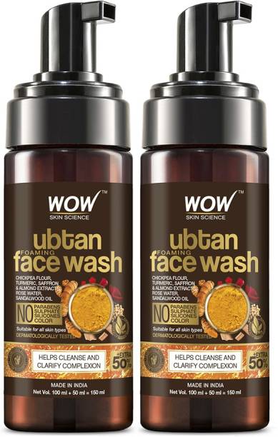 WOW SKIN SCIENCE Ubtan Foaming  (Pack of 2) Face Wash