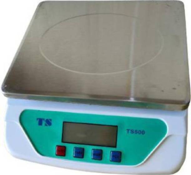 Virgo TS500 steel plate kitchen weighing scale 30kg white with adapter Weighing Scale