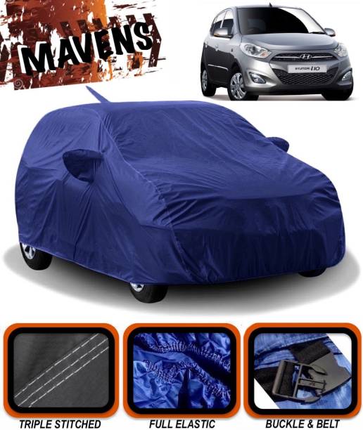 MAVENS Car Cover For Hyundai i10 (With Mirror Pockets)