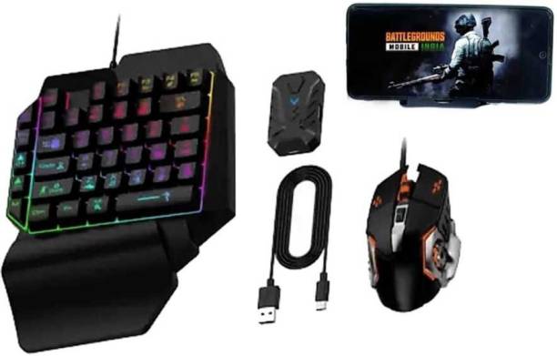 BUYMORE 4 in 1 bluetooth gaming keyboard mouse convertor combo, play your mobile gaming Combo Set