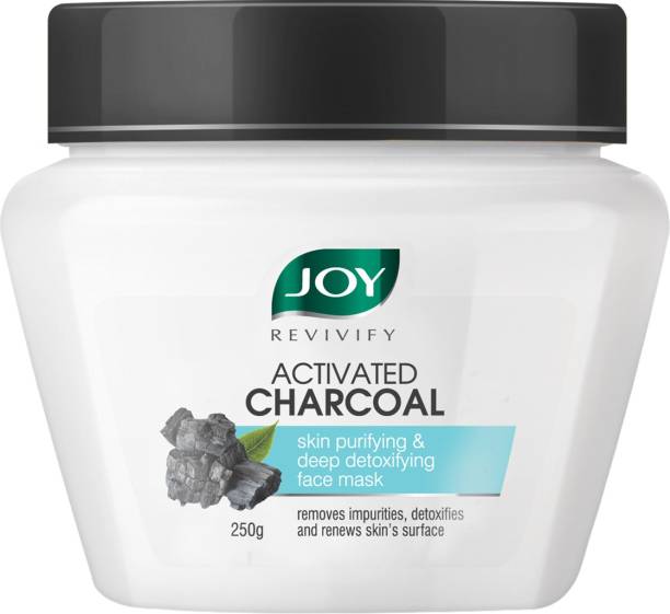 Joy Revivify Activated Charcoal Mask Deep Detoxifying & Purifying With Tea Tree, Apple Cider, Eucalyptus, Vinegar, Bentonite Clay & Charcoal Face Mask - No Parabens