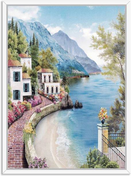 Painting Mantra Landscape Theme Canvas Painting with Wooden Frame Canvas 23 inch x 17 inch Painting