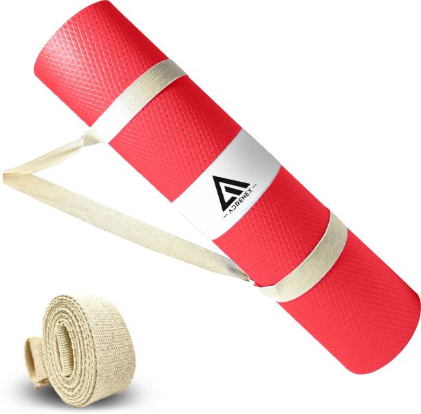 Adrenex by Flipkart Yoga Mat 6mm | Exercise Mat for Gym/Home Workout Fitness |EVA Anti-Skid Material Red 6 mm Yoga Mat