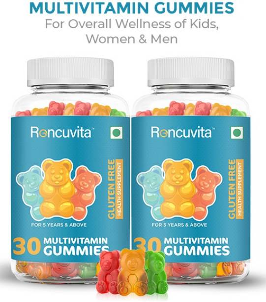 RONCUVITA Multivitamin Gummies - Kids, Women & Men Vitamins for Immunity Pack of 2
