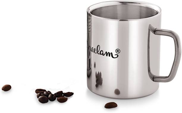 NEELAM Double Wall Sober Big 250 ML Stainless Steel Coffee Mug