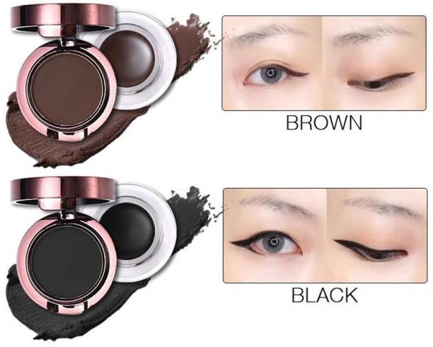 ADS Good Choice India 24 Hour Long Lasting Waterproof Eye Brow Powder & Eye Brow Gel, Black-Brown 7 g