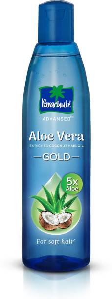 Parachute Advansed Aloe Vera Enriched Coconut Hair Oil GOLD, 5X Aloe Vera with Coconut Oil Hair Oil