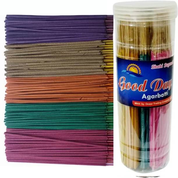 SHAHI SUGANDH 4 In 1 Colorful Incense Sticks Agarbatti [ Low Smoke, 100% Natural ] Fancy