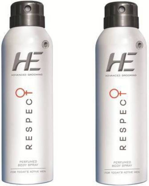 HE Advanced Grooming Respect Perfumed Body Spray 150 ml Each (Pack of 2) BUY NOW Body Spray  -  For Men