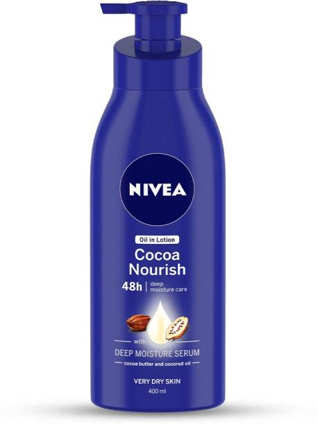NIVEA Body Lotion for Very Dry Skin, Cocoa Nourish, with Coconut Oil & Cocoa Butter, For Men & Women