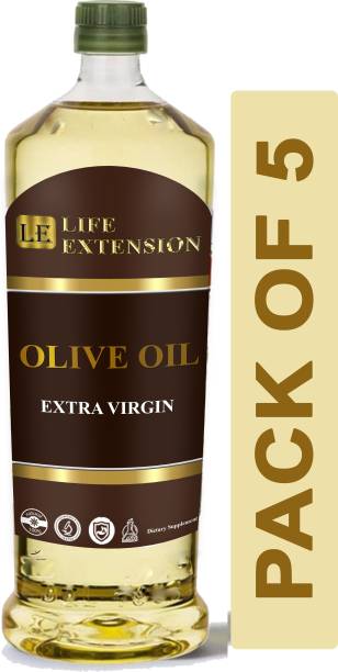 Life Extension Extra Virgin Olive Oil , Jaitun tail ( Combo Pack Of 5 ) Olive Oil Plastic Bottle