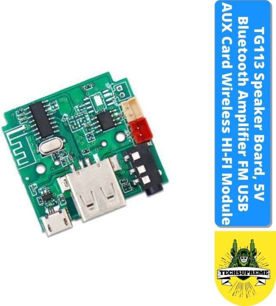 TechSupreme TG113 Speaker Board, 5V Bluetooth Amplifier FM USB AUX CardWireless HI-FI Module Sound Recorder and Sound Circuit Electronic Hobby Kit