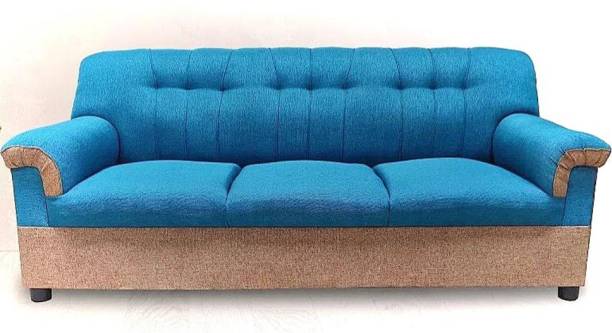 Salman's Oak Fabric 3 Seater  Sofa