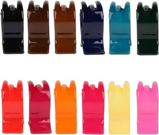 Myra Collection Pack Of 12 Acrylic Hair Clips/Claw/clutch for Women & Girls Hair Clip Hair Clip