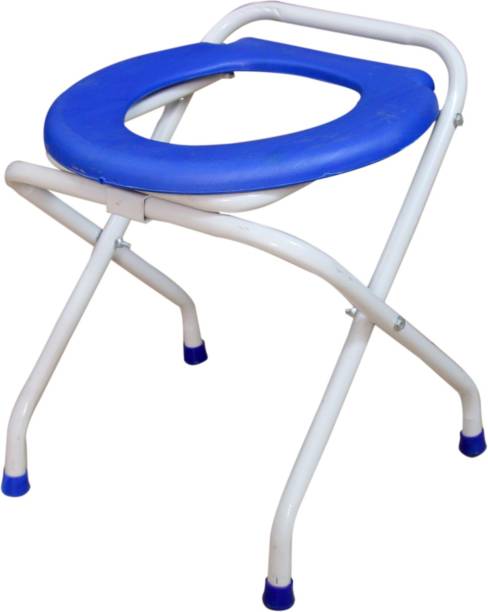 CLASORA Foldable bathroom stool Portable bedside commode seat-Blue commode stool Commode Shower Chair