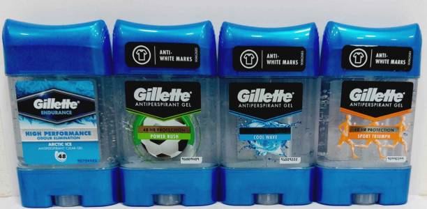 GILLETTE ANTIPERSPIRANT GEL ARCTIC ICE, POWER RUSH,COOL WAVE,SPORT TRIUMPH DEO STICK Deodorant Stick  -  For Men