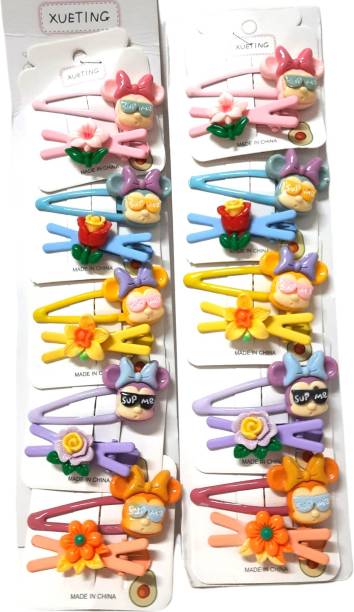 Stakipo 10 Pcs HairPin | Beautiful Imported HairClip For Kids | Feel Like Princess! Tic Tac Clip