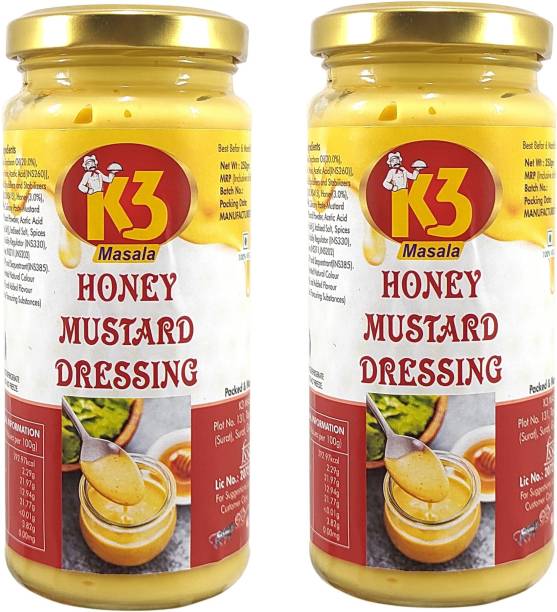 K3 Masala Honey Mustard Sauce / Dressing.(Pack of 2) Mustard