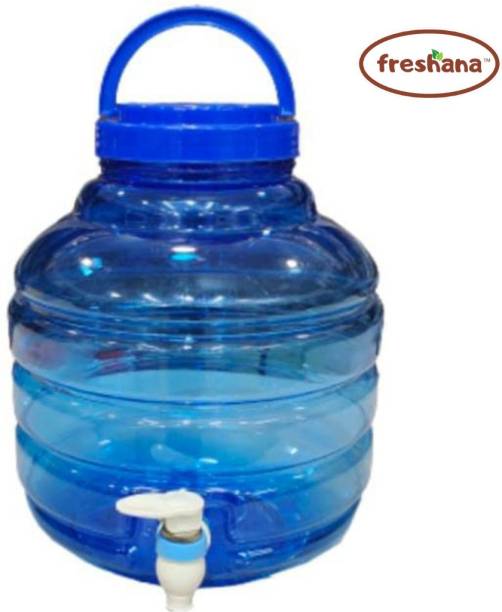 freshana Blue Water Dispenser Can (8 Ltrs) Water Camper Jar for Travel/House/Office Bottled Water Dispenser