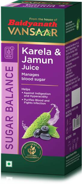 Baidyanath Vansaar Karela Jamun Juice | Controls Blood Sugar Naturally - 1L
