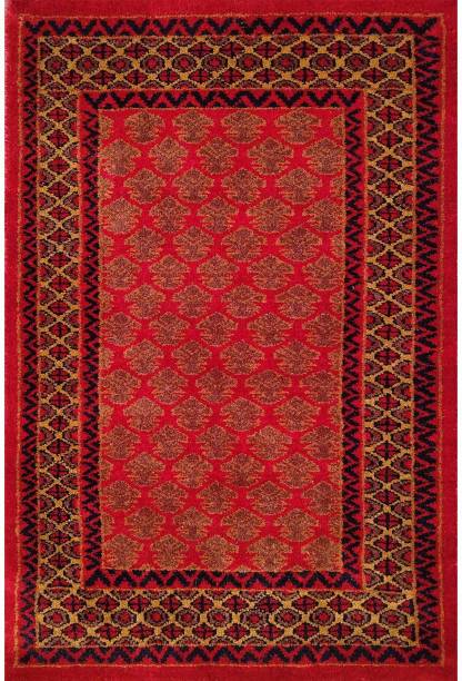 Amma Carpets Red Wool Area Rug