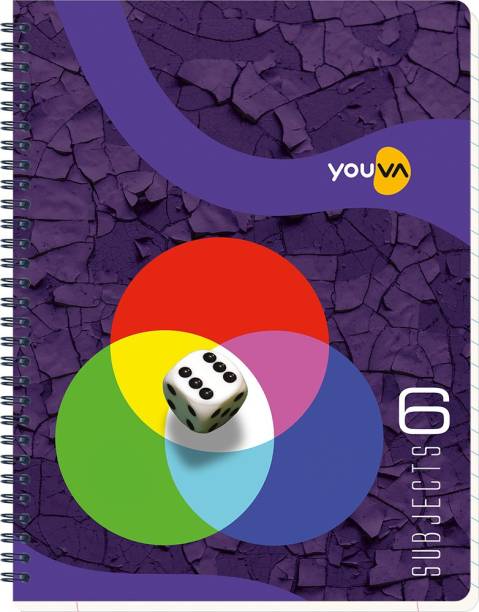NAVNEET Youva 6 Subject Wiro Bound book for School and College use Regular Notebook Single Line 300 Pages