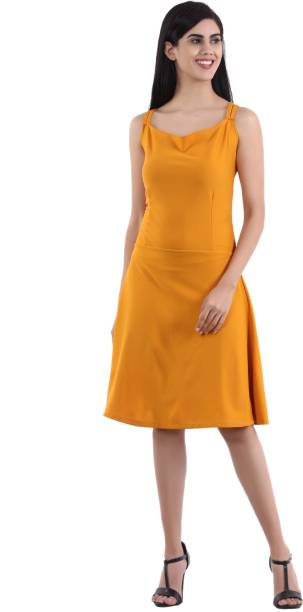 Women Bodycon Yellow Dress Price in India