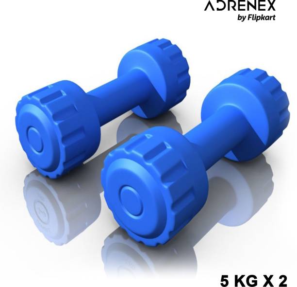 Adrenex by Flipkart 5kg Pair (2pcs,*5kg), PVC Fixed Weight Dumbbell