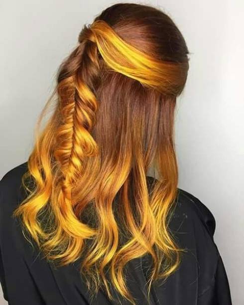 fall sunflower hair color