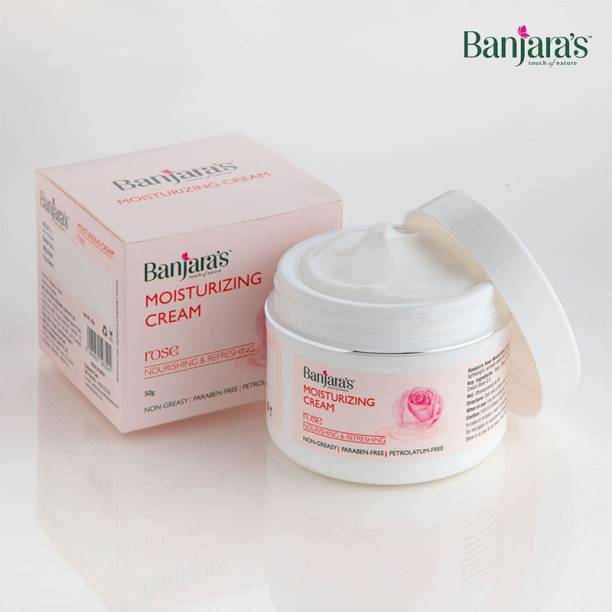 Banjara's Rose Moisturizing Cream|Regenerate Skin Cells |Reduces appearence of fine lines.