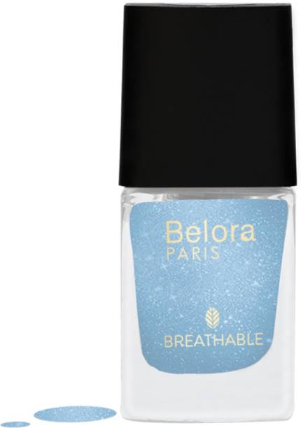 Belora Paris Breathable Made Safe Longstay Nail Polish | Quick drying 29 Met Blue Met Blue