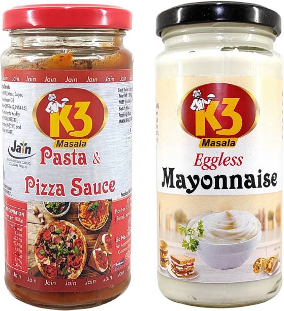 K3 Masala Jain Pizza Pasta Sauce With No Onion No Garlic and Eggless Mayonnaise Sauces & Ketchup