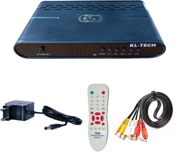 KL-TECH Dth direct to home DD Free Dish Set Top Box Receiver Free to Air for (DTH-MPEG2) Media Streaming Device