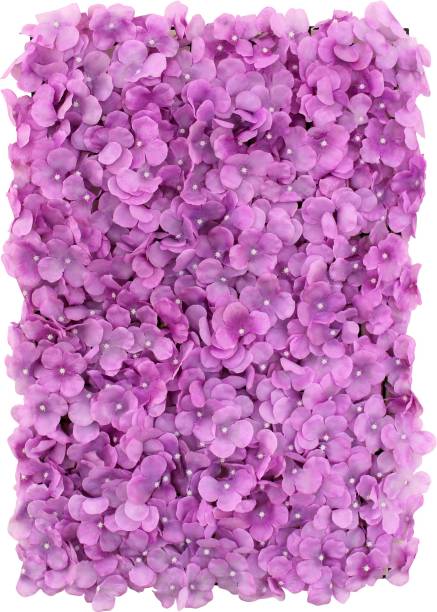 TIED RIBBONS Hydrangea Artificial Flower Panel Wall Mat for Balcony Wall, Garden, Home Décor Purple Hydrangea Artificial Flower