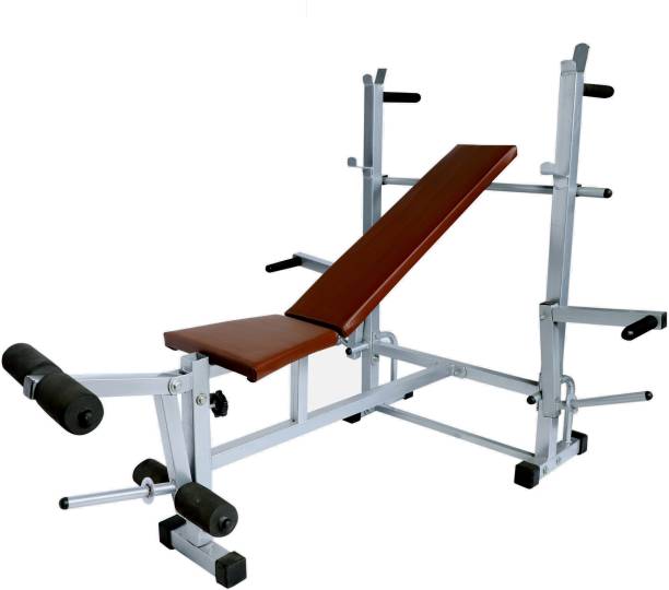 GymCrew 8 IN 1 GYM BENCH SILVER COLOUR Multipurpose Fitness Bench
