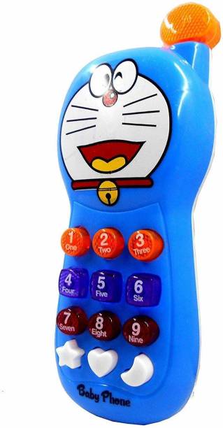 mega star Baby Learning Mobile Phone with Projection & Music Cartoon Phone, multicolor