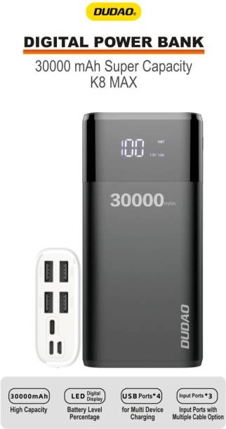 DUDAO 30000 mAh Power Bank (Fast Charging)