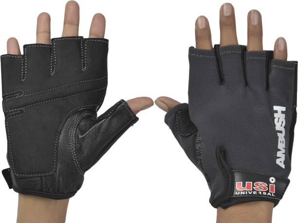 USI UNIVERSAL Gym Gloves , Ambush Fitness Workout Powerlifting Gloves, Made of Leather, Foam Gym & Fitness Gloves